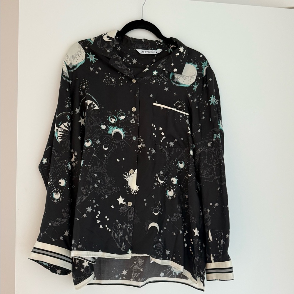 Zara Black Celestial Print Set